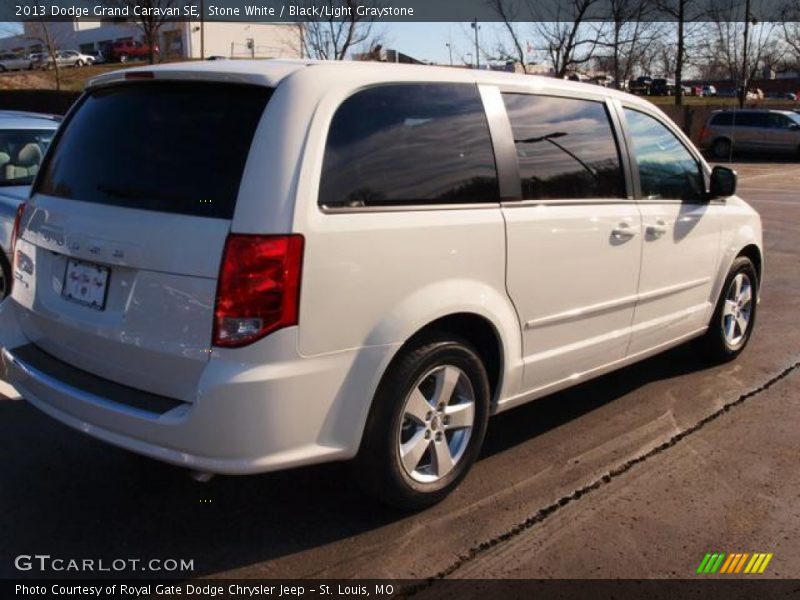Stone White / Black/Light Graystone 2013 Dodge Grand Caravan SE