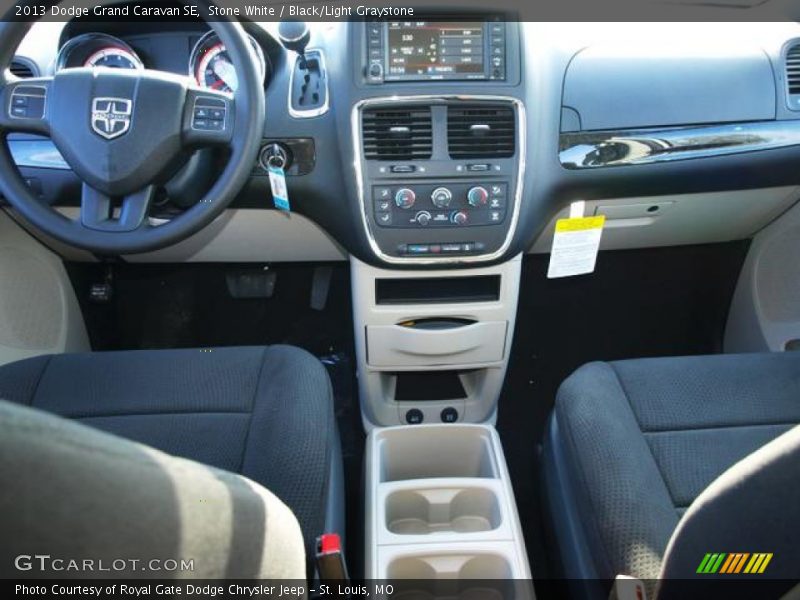 Stone White / Black/Light Graystone 2013 Dodge Grand Caravan SE