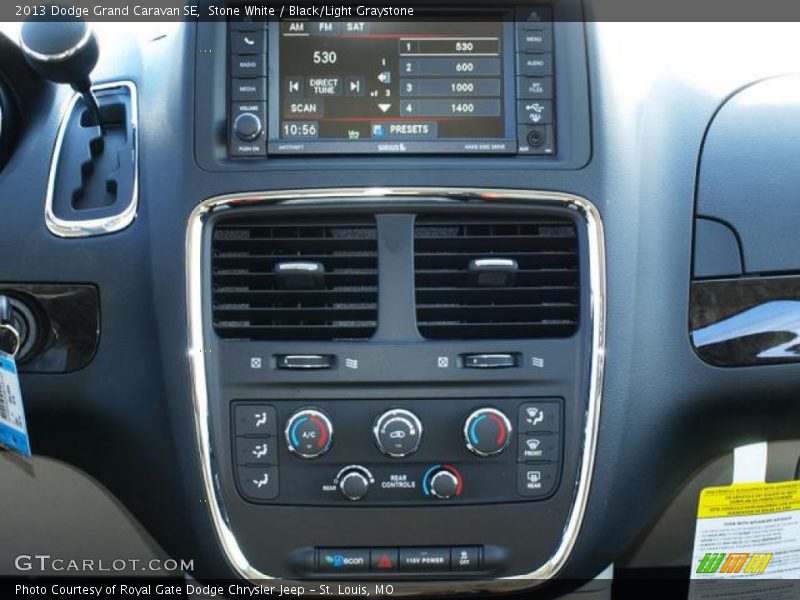 Stone White / Black/Light Graystone 2013 Dodge Grand Caravan SE