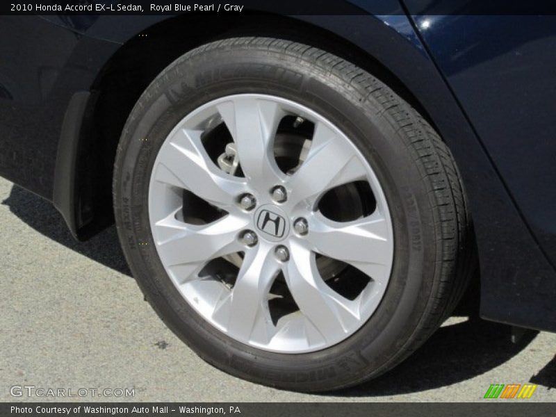 Royal Blue Pearl / Gray 2010 Honda Accord EX-L Sedan