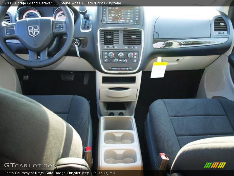 Stone White / Black/Light Graystone 2013 Dodge Grand Caravan SE