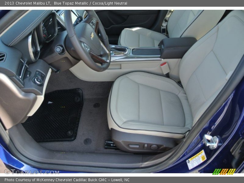 Blue Topaz Metallic / Cocoa/Light Neutral 2013 Chevrolet Malibu LT