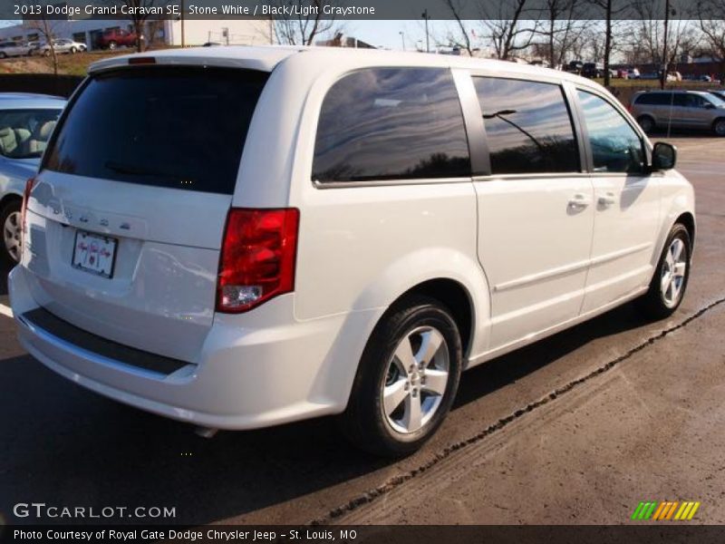 Stone White / Black/Light Graystone 2013 Dodge Grand Caravan SE