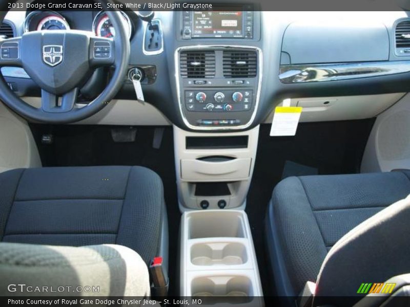 Stone White / Black/Light Graystone 2013 Dodge Grand Caravan SE