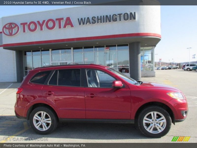 Venetian Red / Cocoa Black 2010 Hyundai Santa Fe SE 4WD