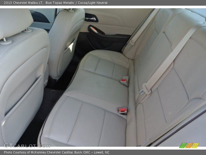 Blue Topaz Metallic / Cocoa/Light Neutral 2013 Chevrolet Malibu LT