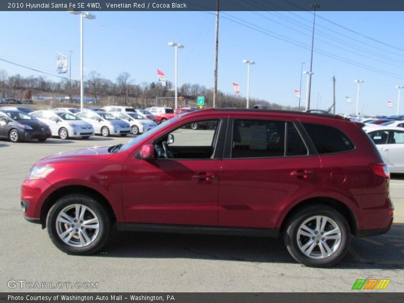 Venetian Red / Cocoa Black 2010 Hyundai Santa Fe SE 4WD