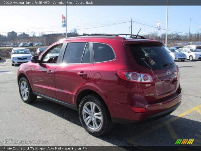 Venetian Red / Cocoa Black 2010 Hyundai Santa Fe SE 4WD