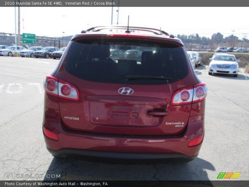 Venetian Red / Cocoa Black 2010 Hyundai Santa Fe SE 4WD