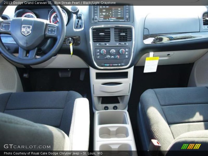 Blue Streak Pearl / Black/Light Graystone 2013 Dodge Grand Caravan SE