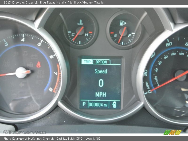 Blue Topaz Metallic / Jet Black/Medium Titanium 2013 Chevrolet Cruze LS