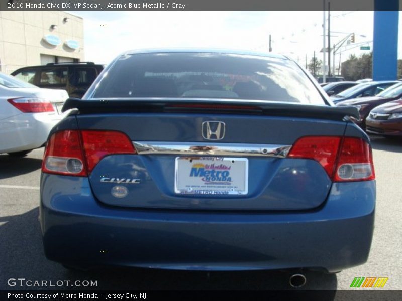 Atomic Blue Metallic / Gray 2010 Honda Civic DX-VP Sedan