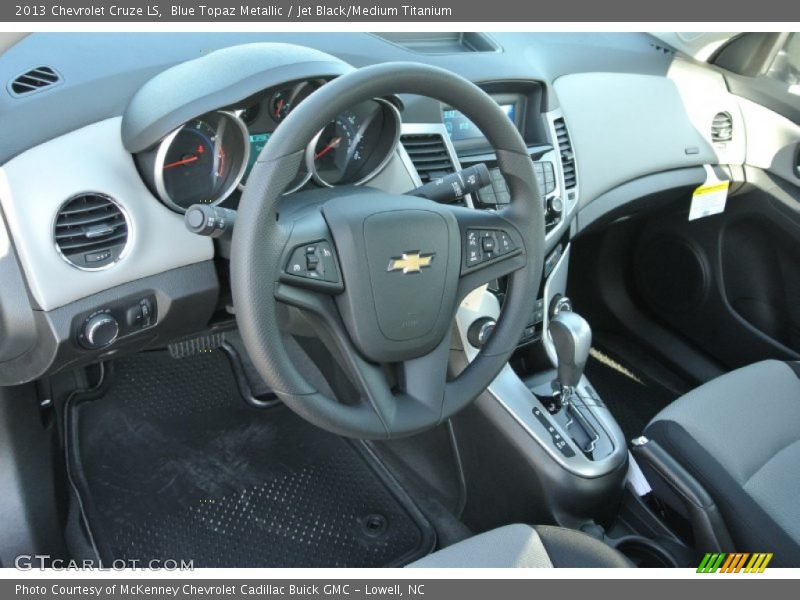Blue Topaz Metallic / Jet Black/Medium Titanium 2013 Chevrolet Cruze LS
