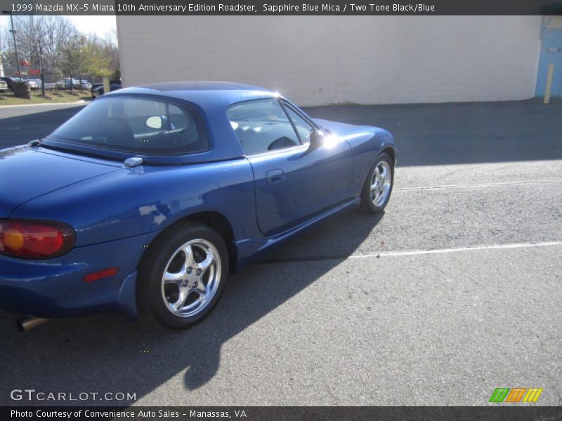 Sapphire Blue Mica / Two Tone Black/Blue 1999 Mazda MX-5 Miata 10th Anniversary Edition Roadster