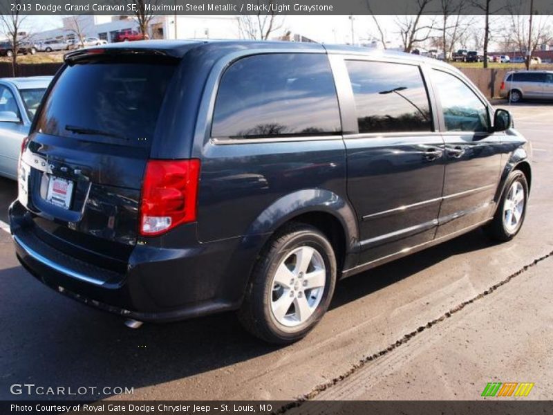 Maximum Steel Metallic / Black/Light Graystone 2013 Dodge Grand Caravan SE