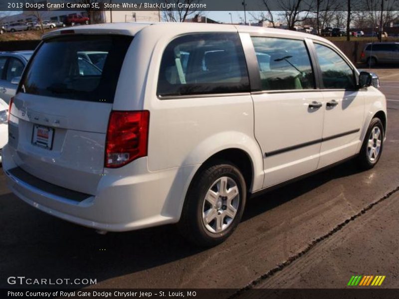 Stone White / Black/Light Graystone 2013 Dodge Grand Caravan SE