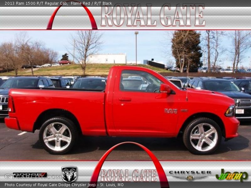 Flame Red / R/T Black 2013 Ram 1500 R/T Regular Cab