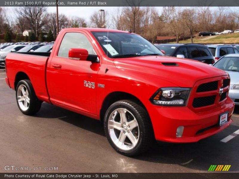 Flame Red / R/T Black 2013 Ram 1500 R/T Regular Cab