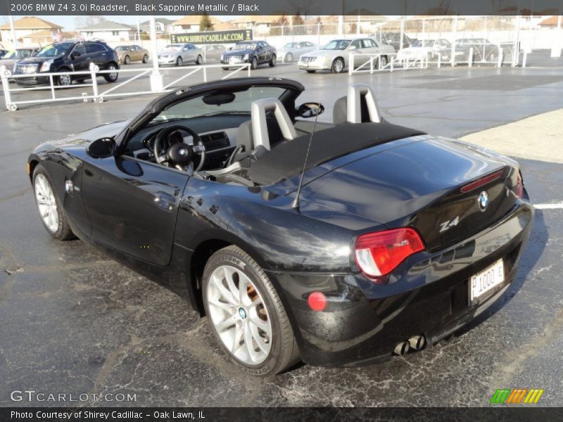 Black Sapphire Metallic / Black 2006 BMW Z4 3.0i Roadster