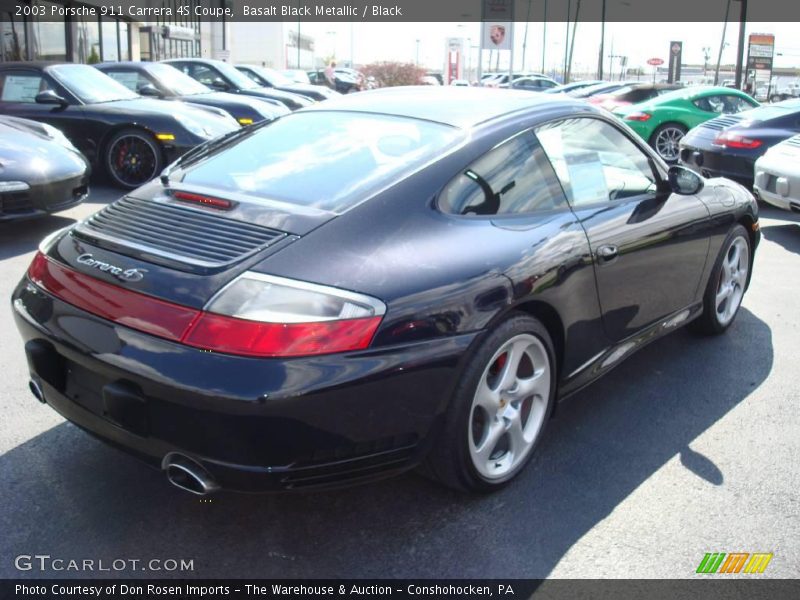 Basalt Black Metallic / Black 2003 Porsche 911 Carrera 4S Coupe