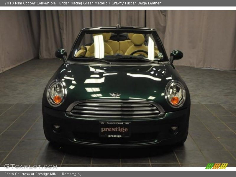 British Racing Green Metallic / Gravity Tuscan Beige Leather 2010 Mini Cooper Convertible