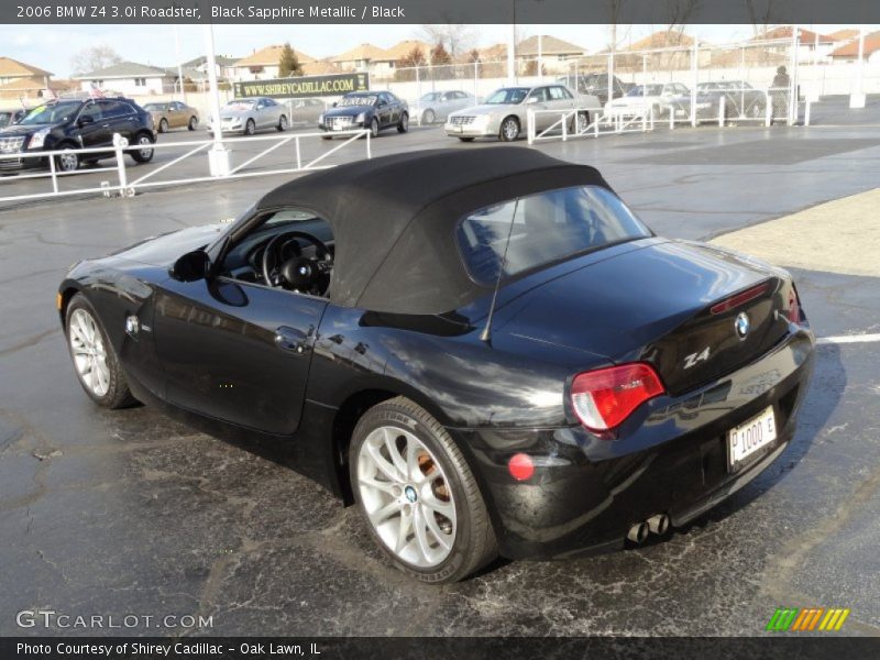 Black Sapphire Metallic / Black 2006 BMW Z4 3.0i Roadster