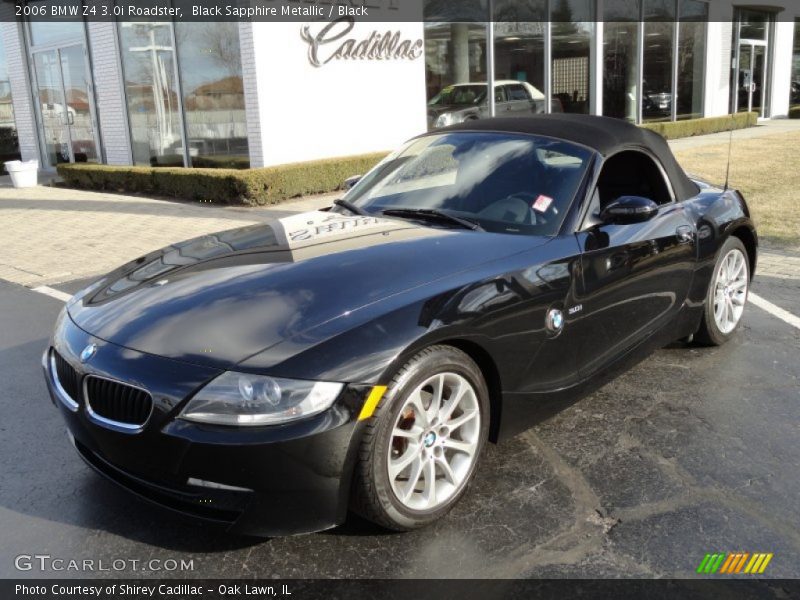 Black Sapphire Metallic / Black 2006 BMW Z4 3.0i Roadster