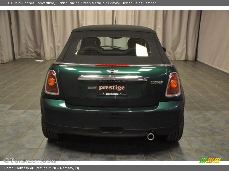 British Racing Green Metallic / Gravity Tuscan Beige Leather 2010 Mini Cooper Convertible