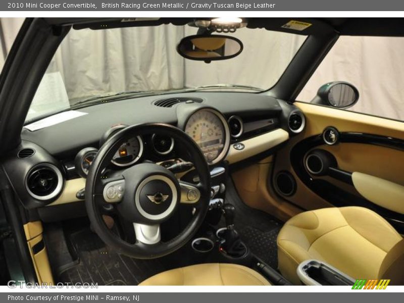 British Racing Green Metallic / Gravity Tuscan Beige Leather 2010 Mini Cooper Convertible