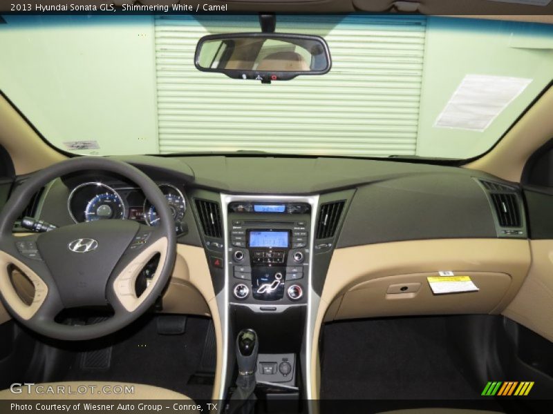 Shimmering White / Camel 2013 Hyundai Sonata GLS