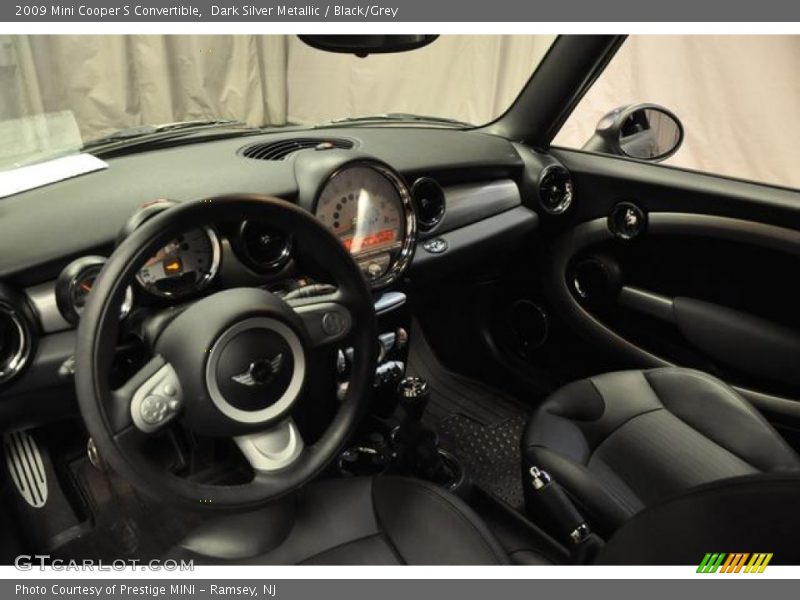 Dark Silver Metallic / Black/Grey 2009 Mini Cooper S Convertible