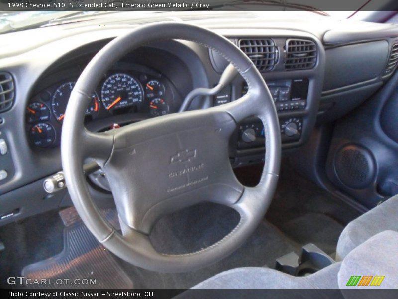Emerald Green Metallic / Gray 1998 Chevrolet S10 LS Extended Cab