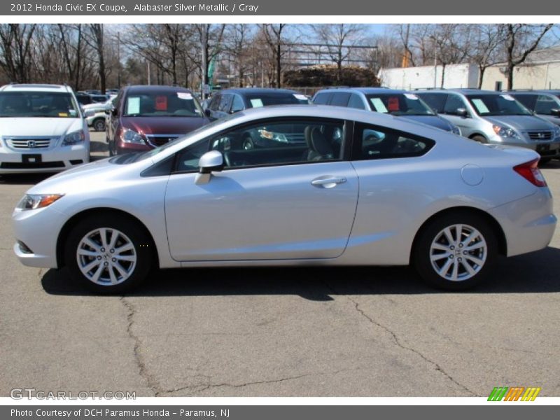 Alabaster Silver Metallic / Gray 2012 Honda Civic EX Coupe