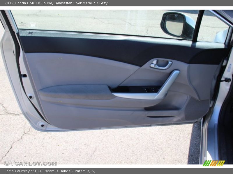 Alabaster Silver Metallic / Gray 2012 Honda Civic EX Coupe