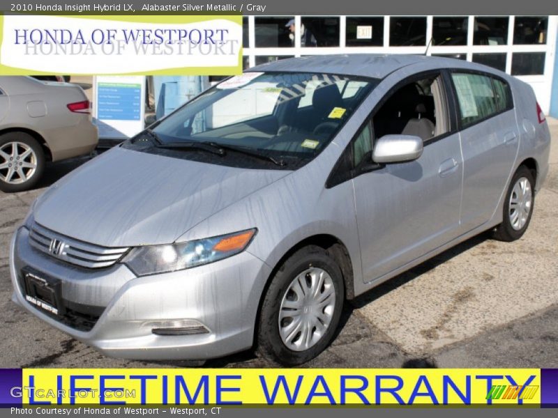 Alabaster Silver Metallic / Gray 2010 Honda Insight Hybrid LX