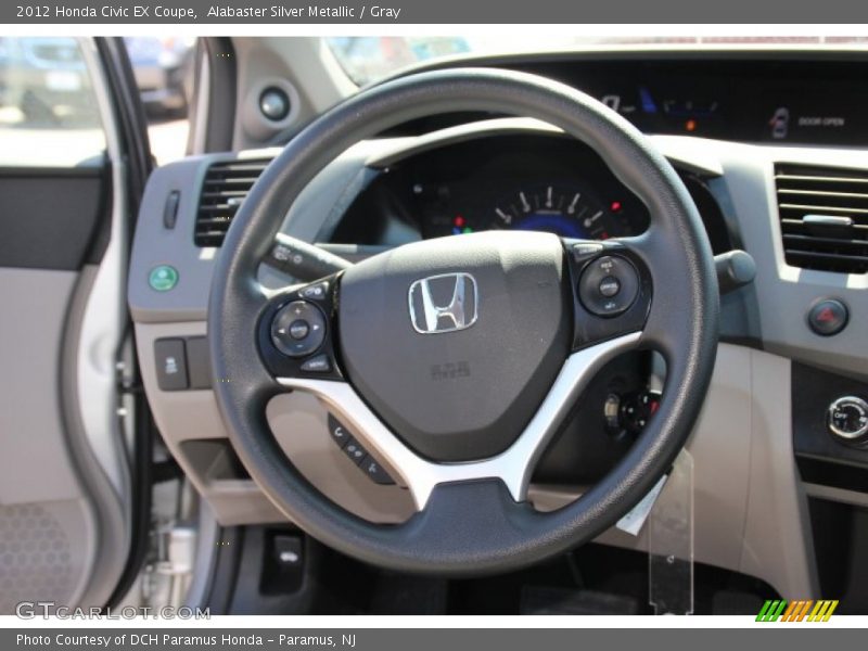 Alabaster Silver Metallic / Gray 2012 Honda Civic EX Coupe