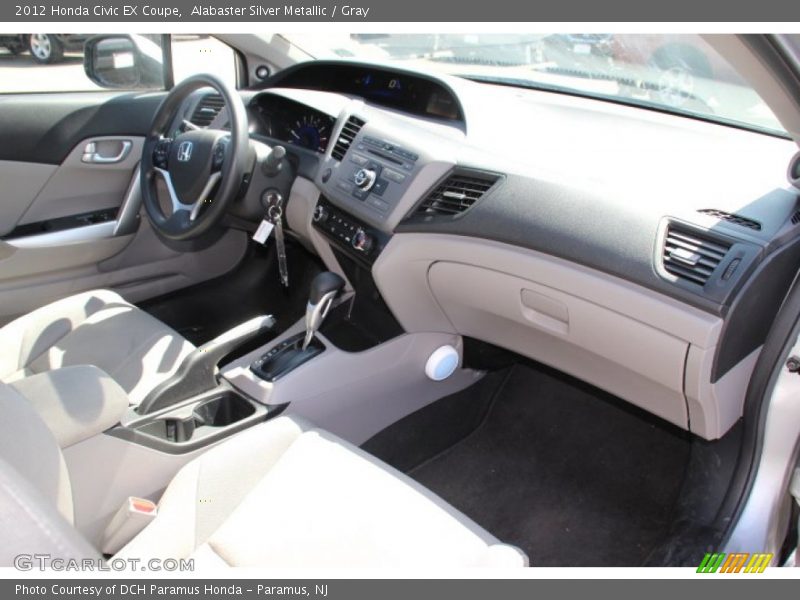 Alabaster Silver Metallic / Gray 2012 Honda Civic EX Coupe