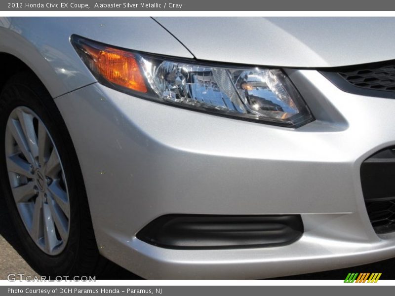 Alabaster Silver Metallic / Gray 2012 Honda Civic EX Coupe