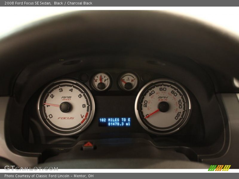 Black / Charcoal Black 2008 Ford Focus SE Sedan