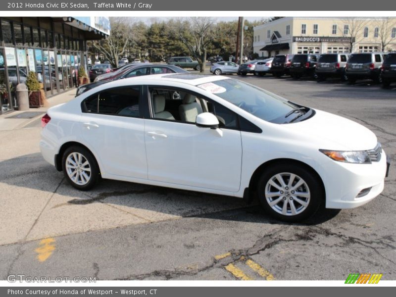 Taffeta White / Gray 2012 Honda Civic EX Sedan