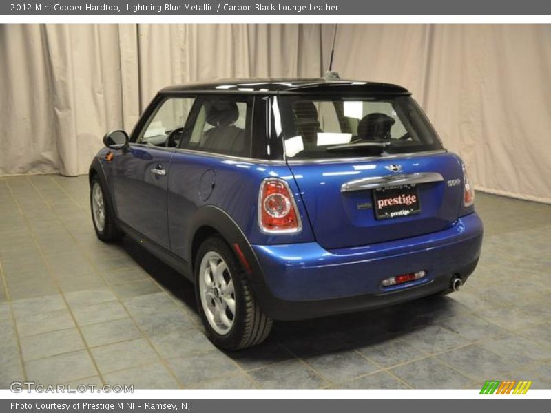 Lightning Blue Metallic / Carbon Black Lounge Leather 2012 Mini Cooper Hardtop