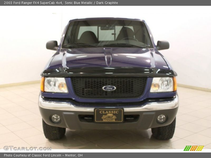 Sonic Blue Metallic / Dark Graphite 2003 Ford Ranger FX4 SuperCab 4x4