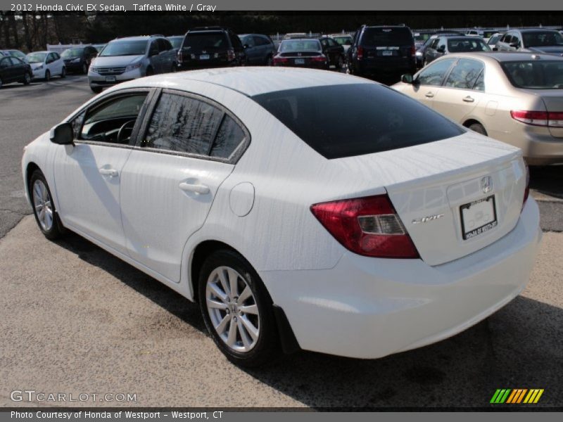 Taffeta White / Gray 2012 Honda Civic EX Sedan