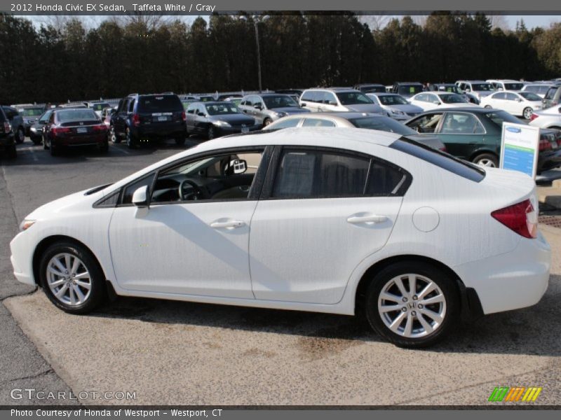 Taffeta White / Gray 2012 Honda Civic EX Sedan