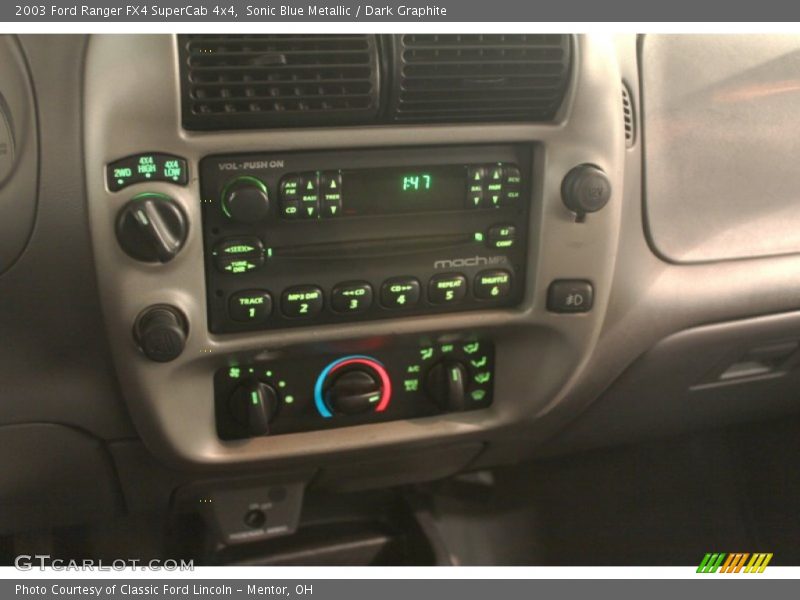 Controls of 2003 Ranger FX4 SuperCab 4x4