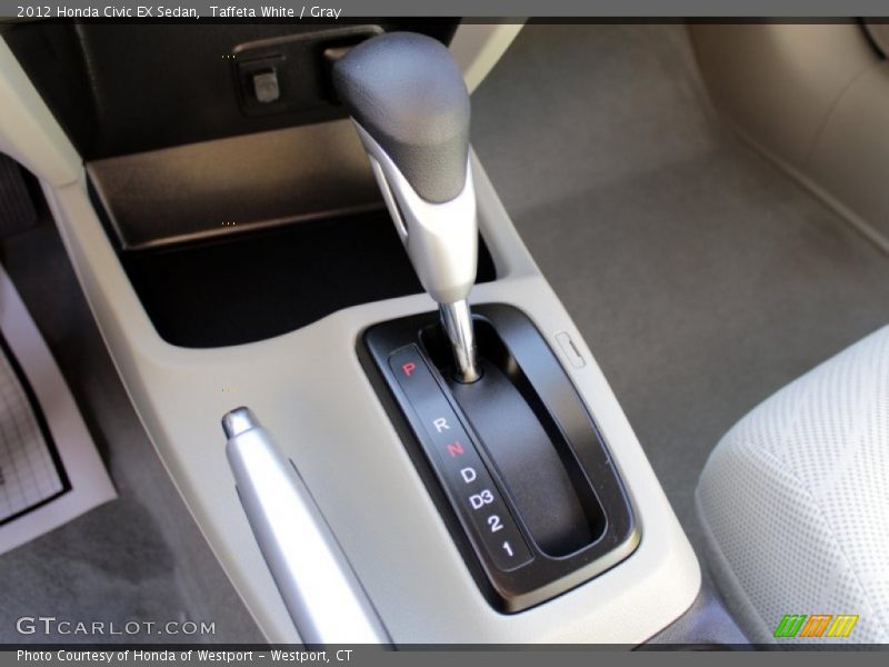 Taffeta White / Gray 2012 Honda Civic EX Sedan