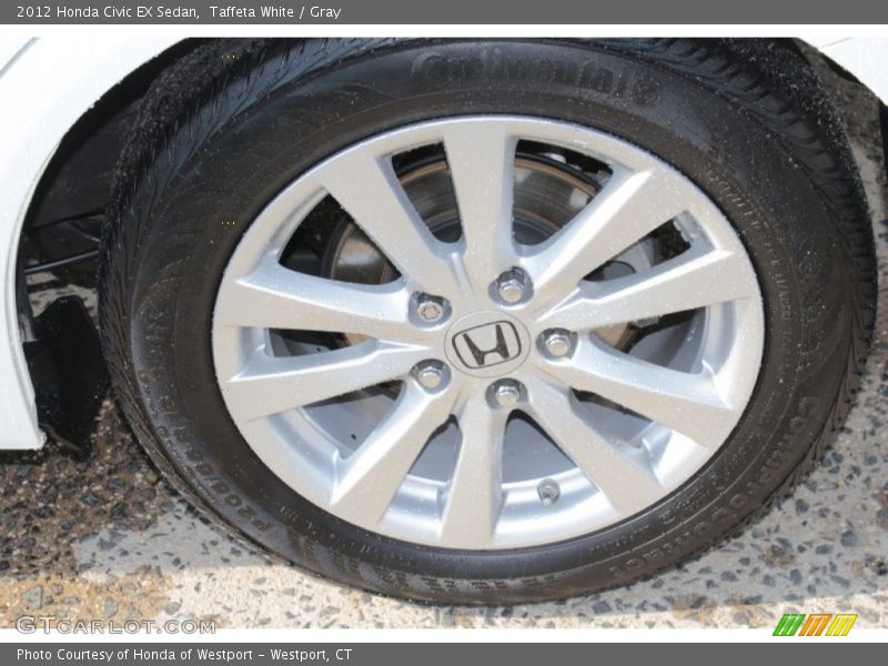Taffeta White / Gray 2012 Honda Civic EX Sedan
