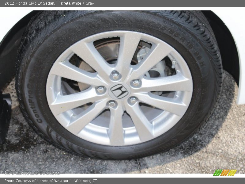 Taffeta White / Gray 2012 Honda Civic EX Sedan