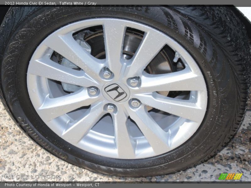 Taffeta White / Gray 2012 Honda Civic EX Sedan