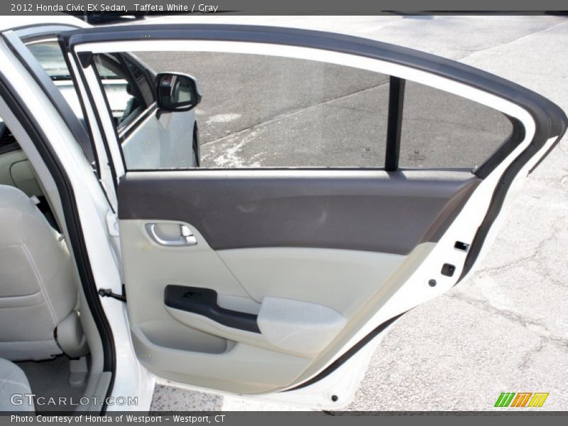 Taffeta White / Gray 2012 Honda Civic EX Sedan